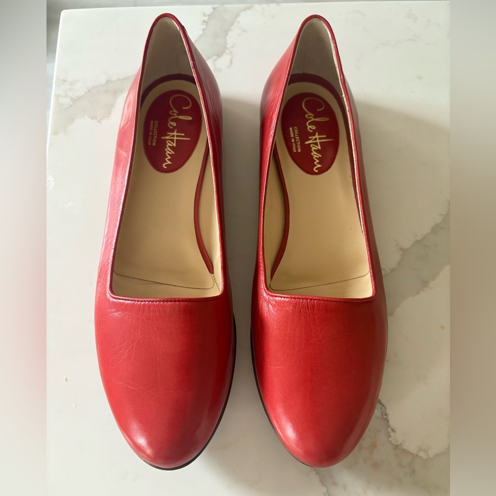 NEW Cole Haan Red Leather Ballet Flats size 7